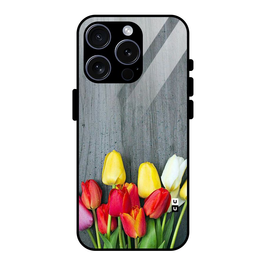 Bloom Grey Glass Back Case for iPhone 15 Pro