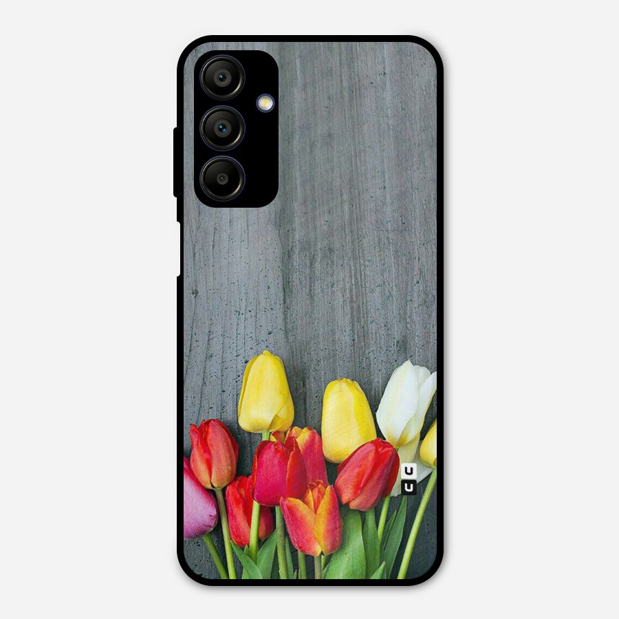 Bloom Grey Metal Back Case for Galaxy A15 5G