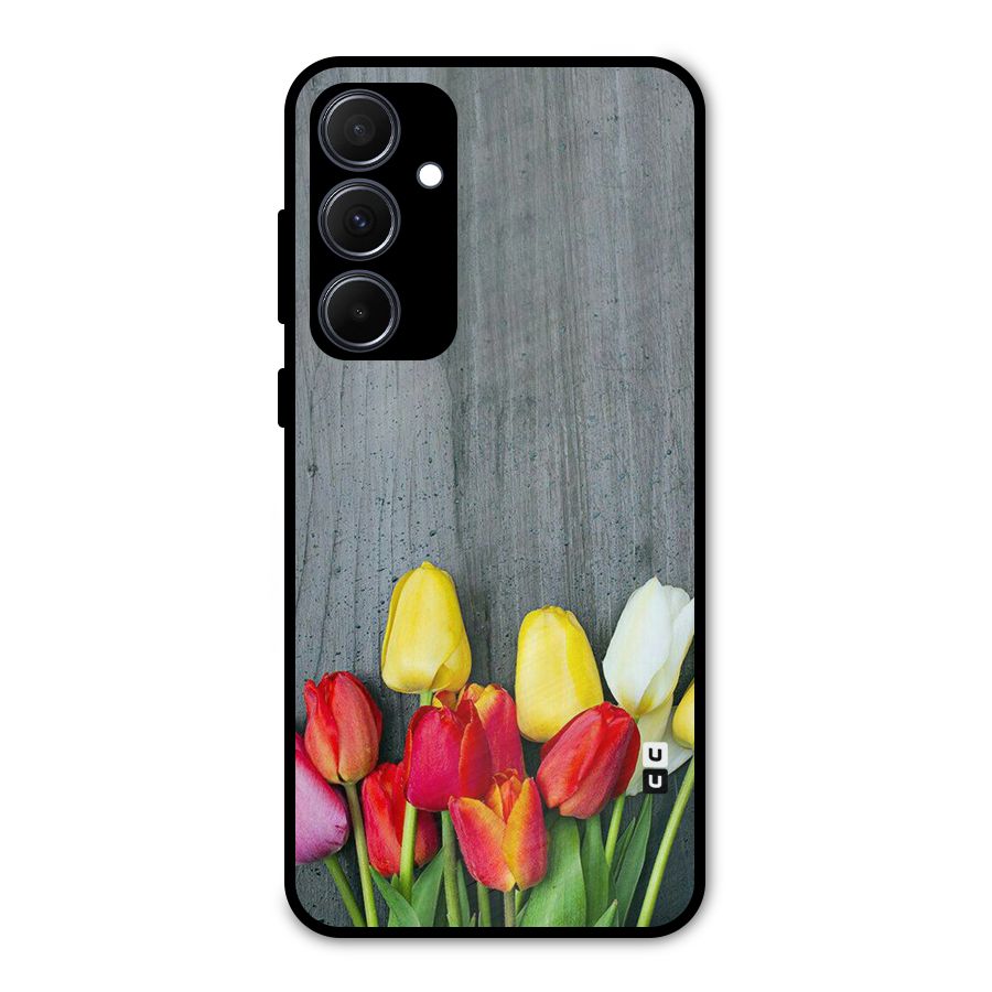 Bloom Grey Metal Back Case for Galaxy A35