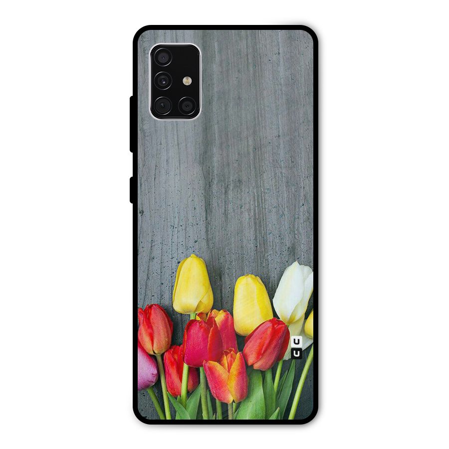 Bloom Grey Metal Back Case for Galaxy A51