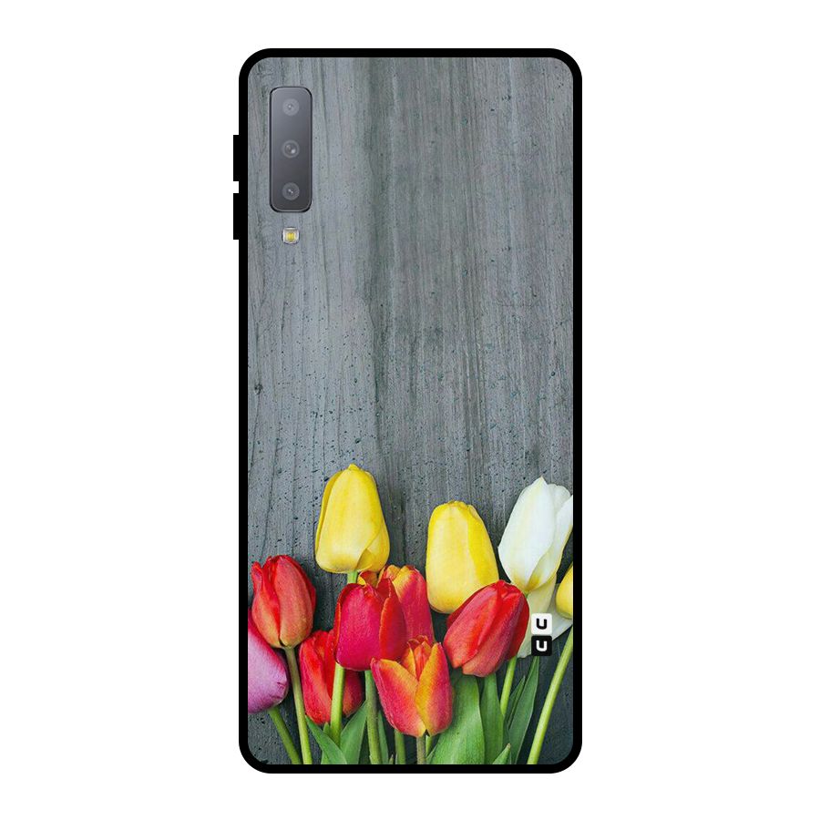 Bloom Grey Metal Back Case for Galaxy A7 (2018)