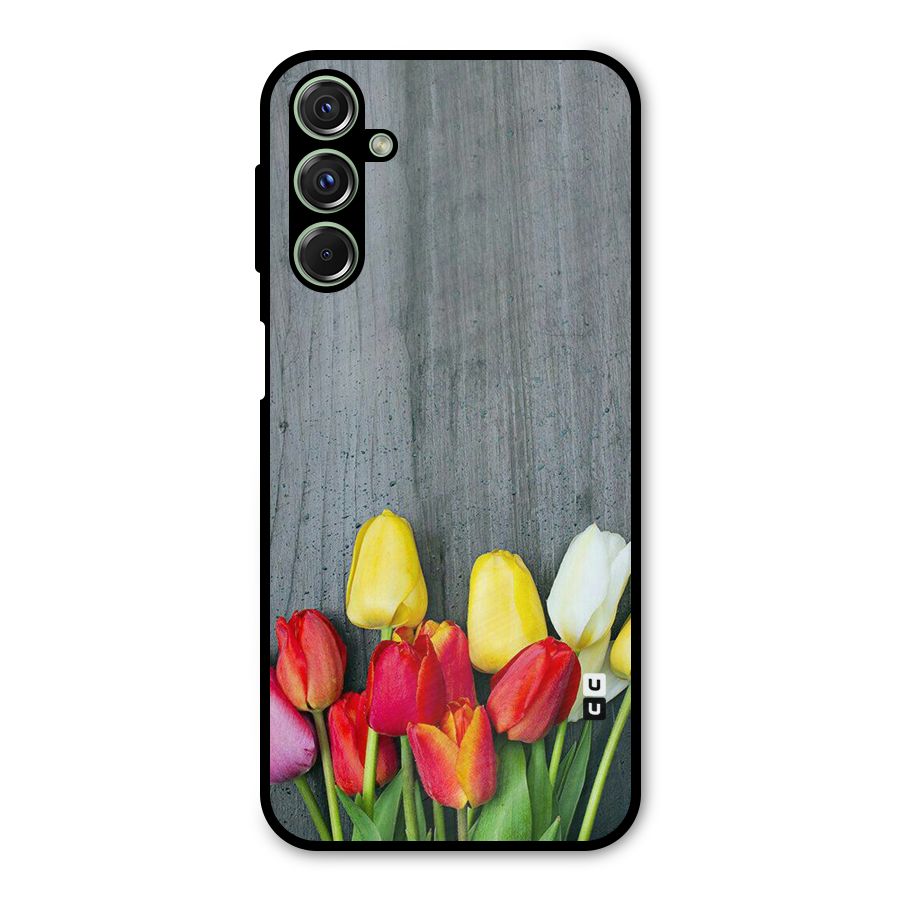 Bloom Grey Metal Back Case for Galaxy F34