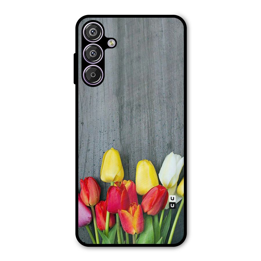 Bloom Grey Metal Back Case for Galaxy M15