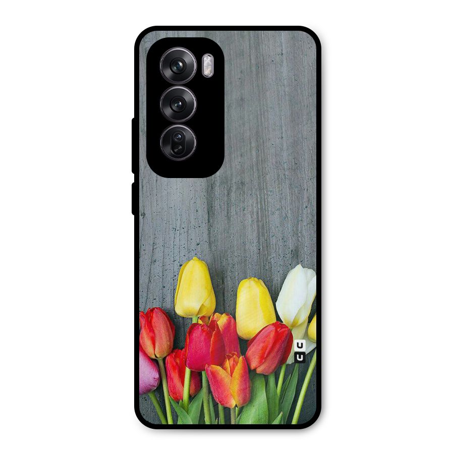 Bloom Grey Metal Back Case for Oppo Reno12 Pro
