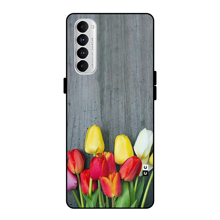 Bloom Grey Metal Back Case for Oppo Reno4 Pro