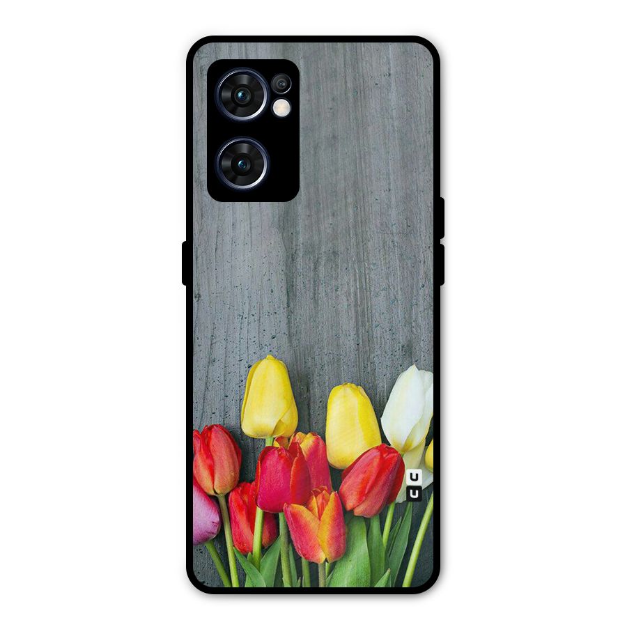 Bloom Grey Metal Back Case for Oppo Reno7 5G