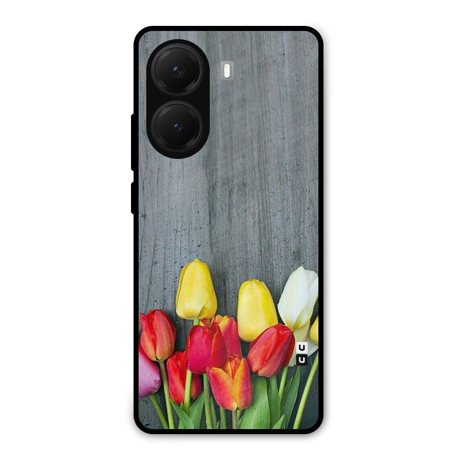 Bloom Grey Metal Back Case for Poco X7 Pro