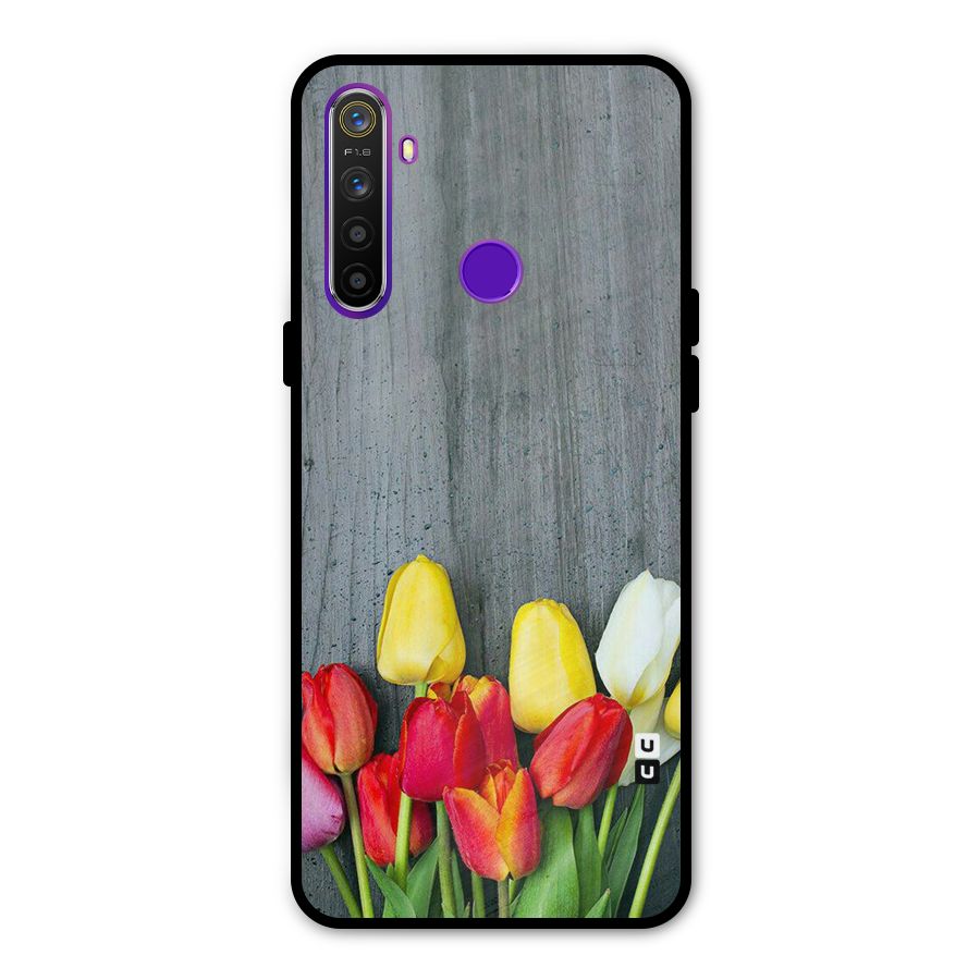 Bloom Grey Metal Back Case for Realme 5i