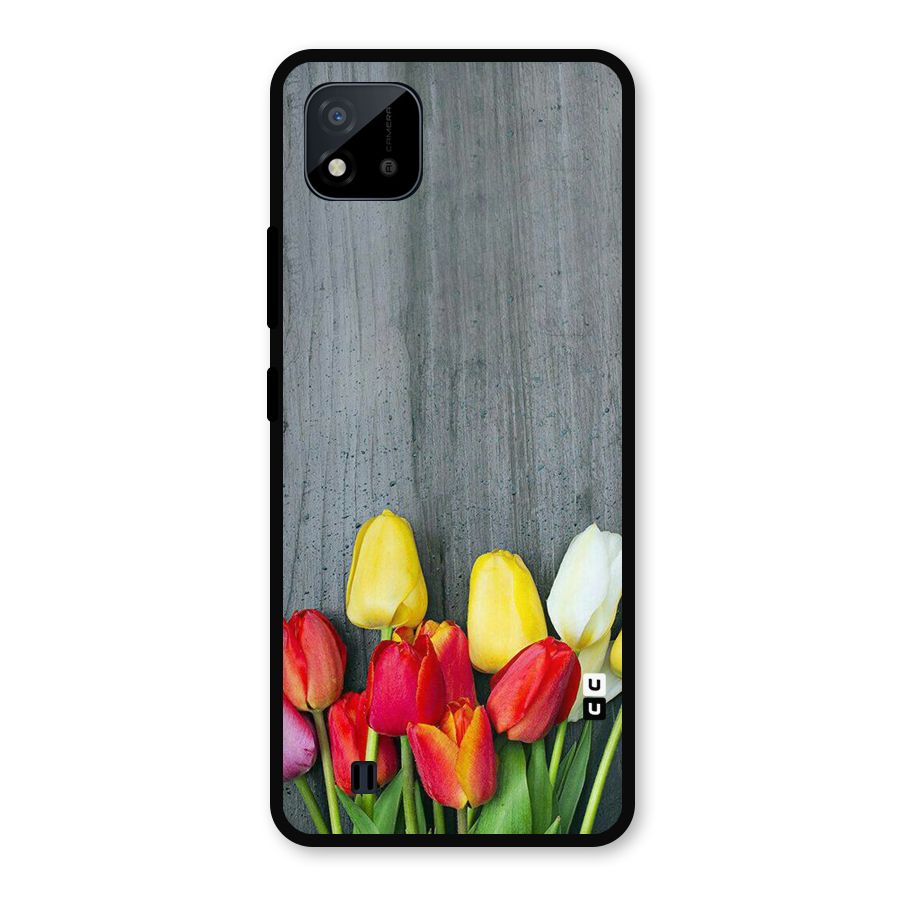 Bloom Grey Metal Back Case for Realme C11 2021