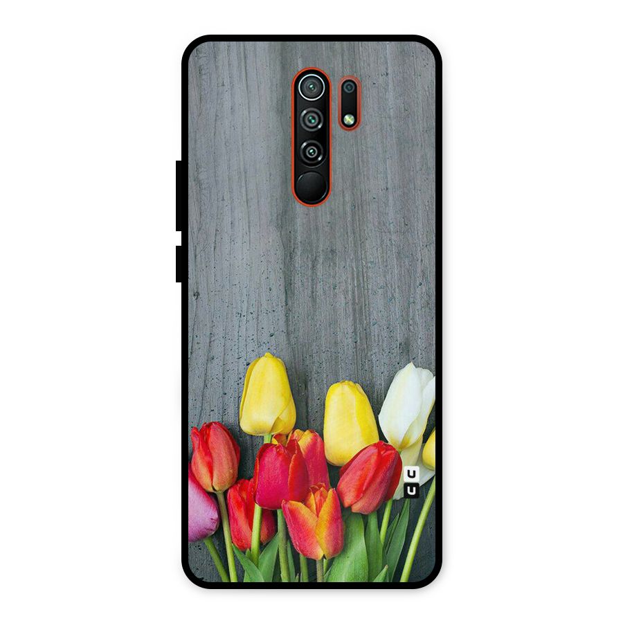 Bloom Grey Metal Back Case for Redmi 9 Prime