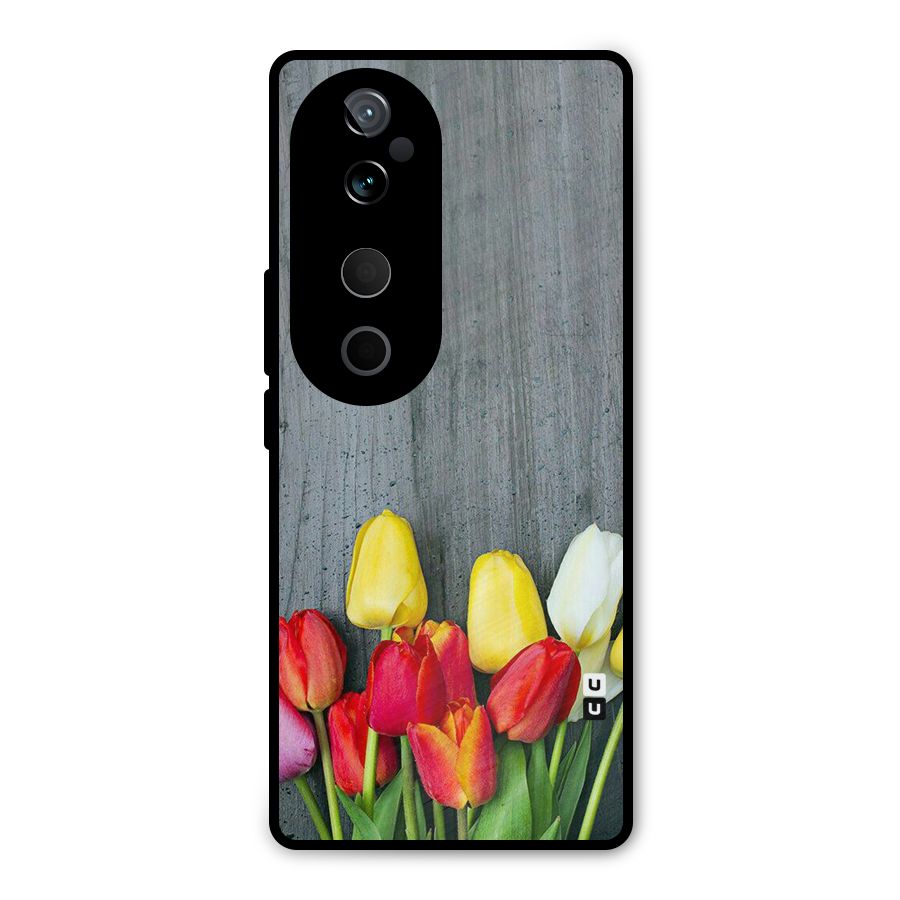Bloom Grey Metal Back Case for Vivo T3 Ultra