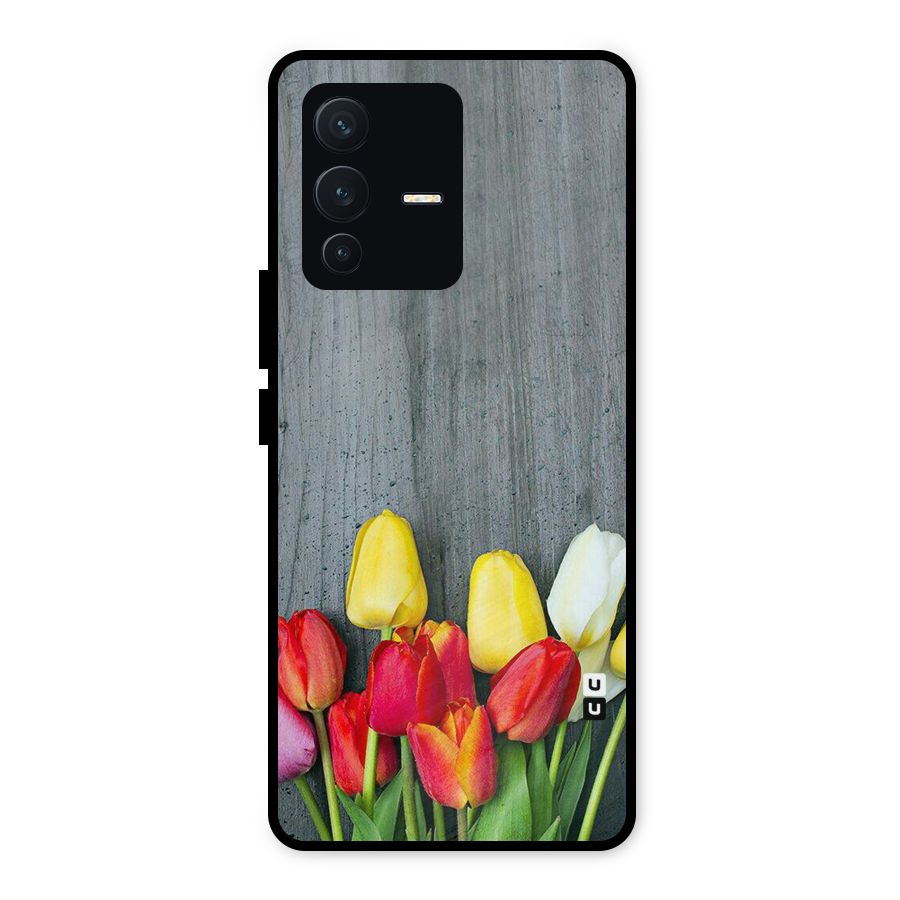 Bloom Grey Metal Back Case for Vivo V23 5G