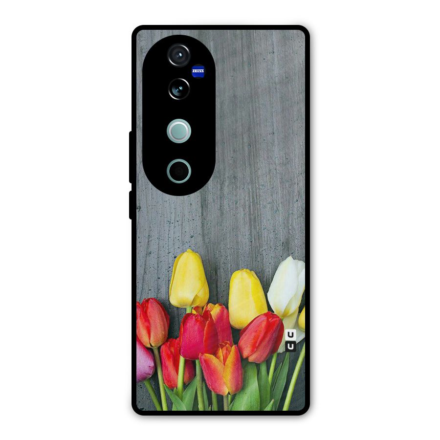 Bloom Grey Metal Back Case for Vivo V40