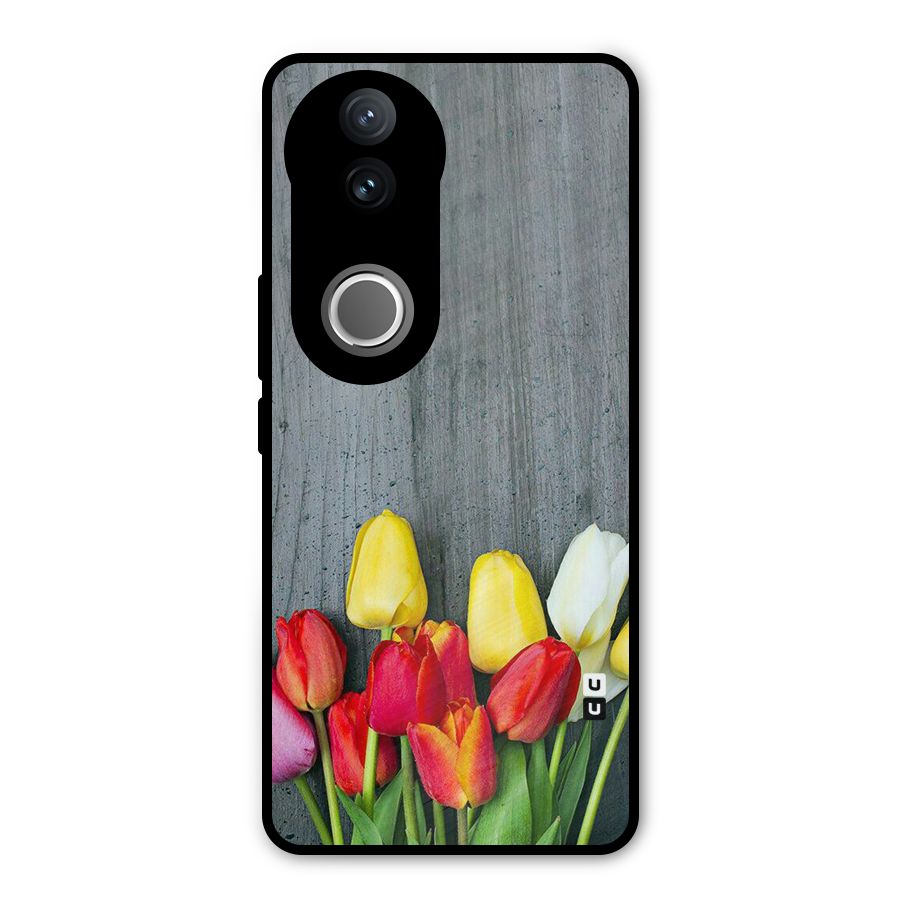 Bloom Grey Metal Back Case for Vivo V50e