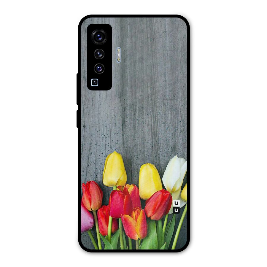 Bloom Grey Metal Back Case for Vivo X50