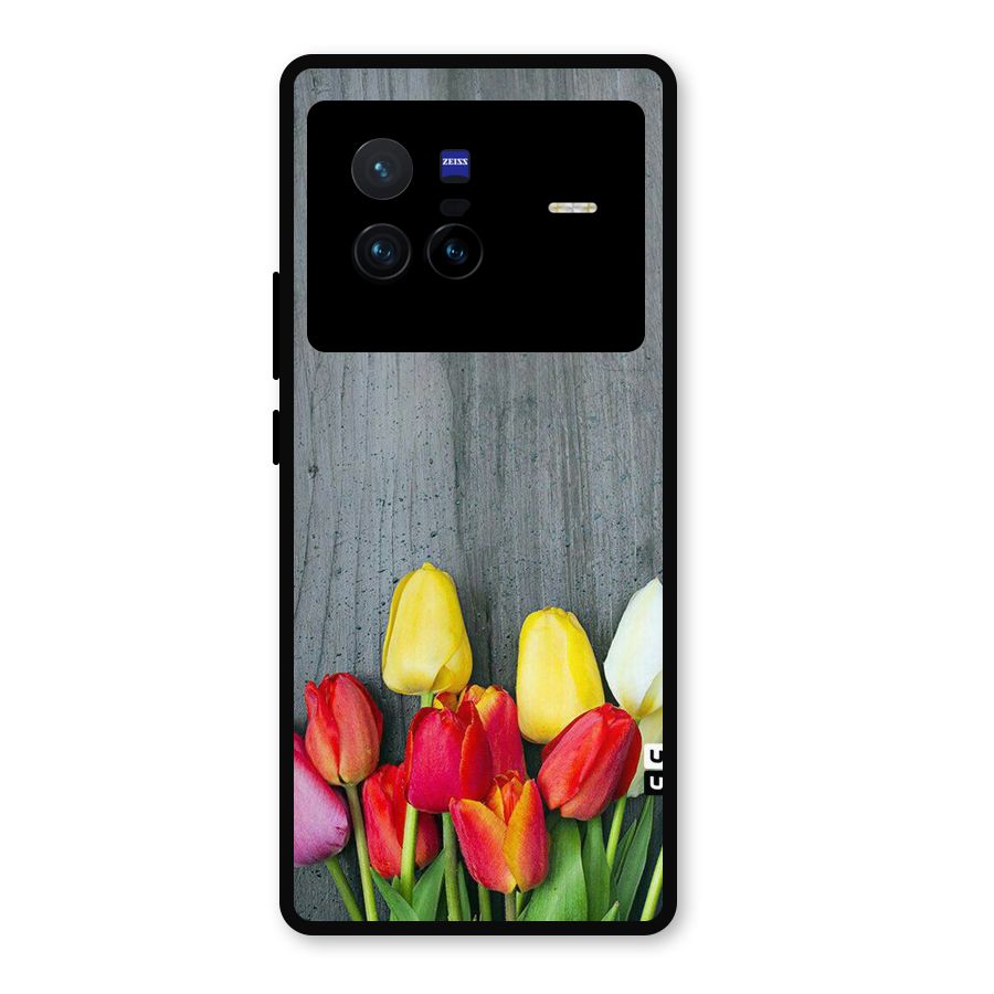 Bloom Grey Metal Back Case for Vivo X80