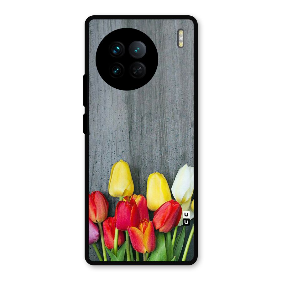Bloom Grey Metal Back Case for Vivo X90