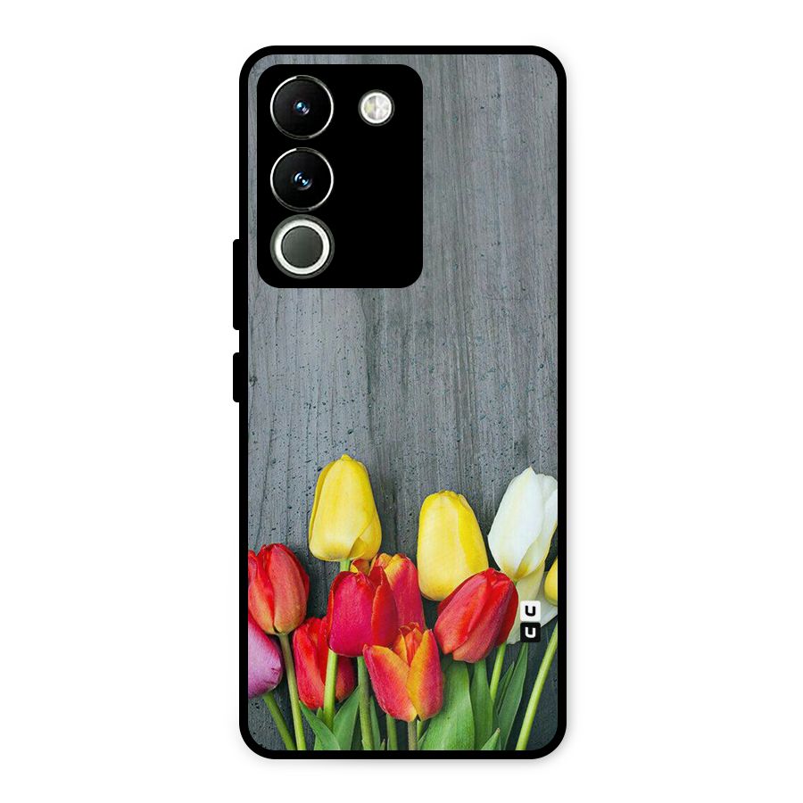 Bloom Grey Metal Back Case for Vivo Y200
