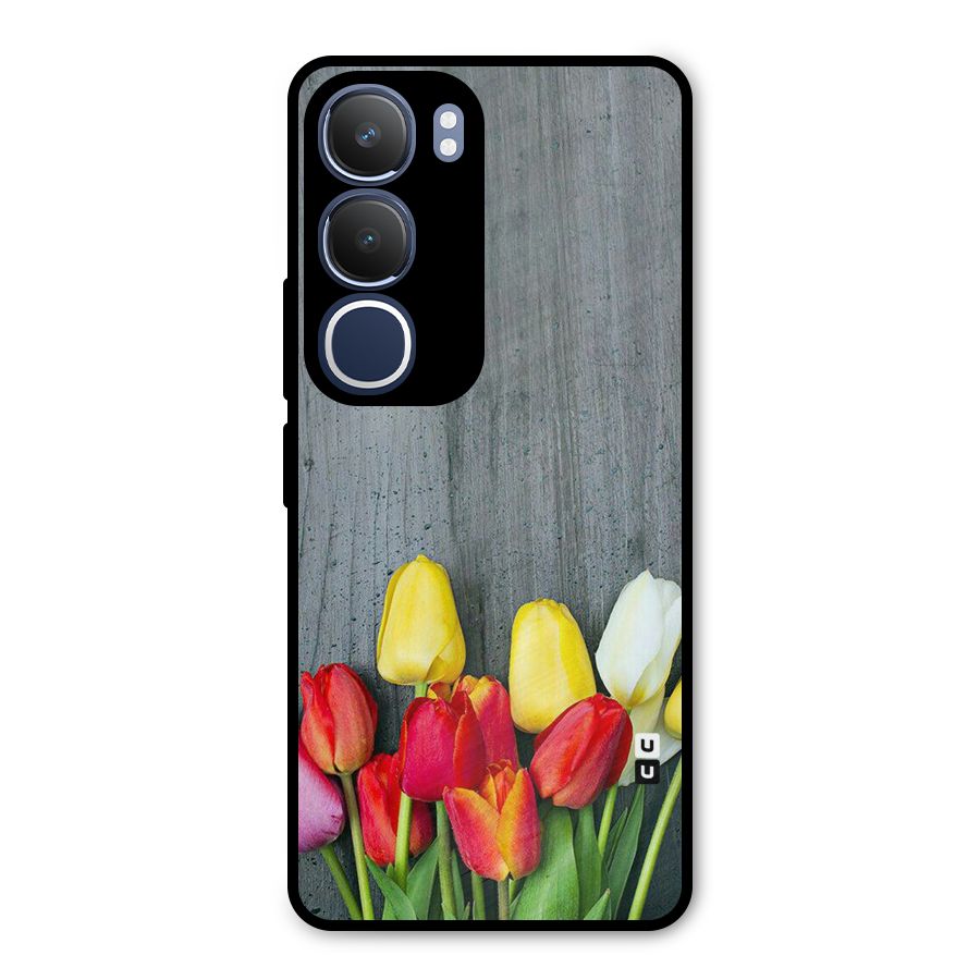 Bloom Grey Metal Back Case for Vivo Y29