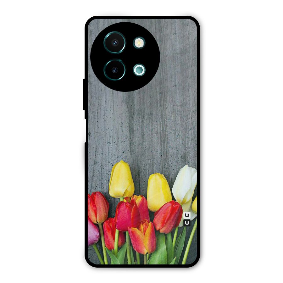 Bloom Grey Metal Back Case for Vivo Y58