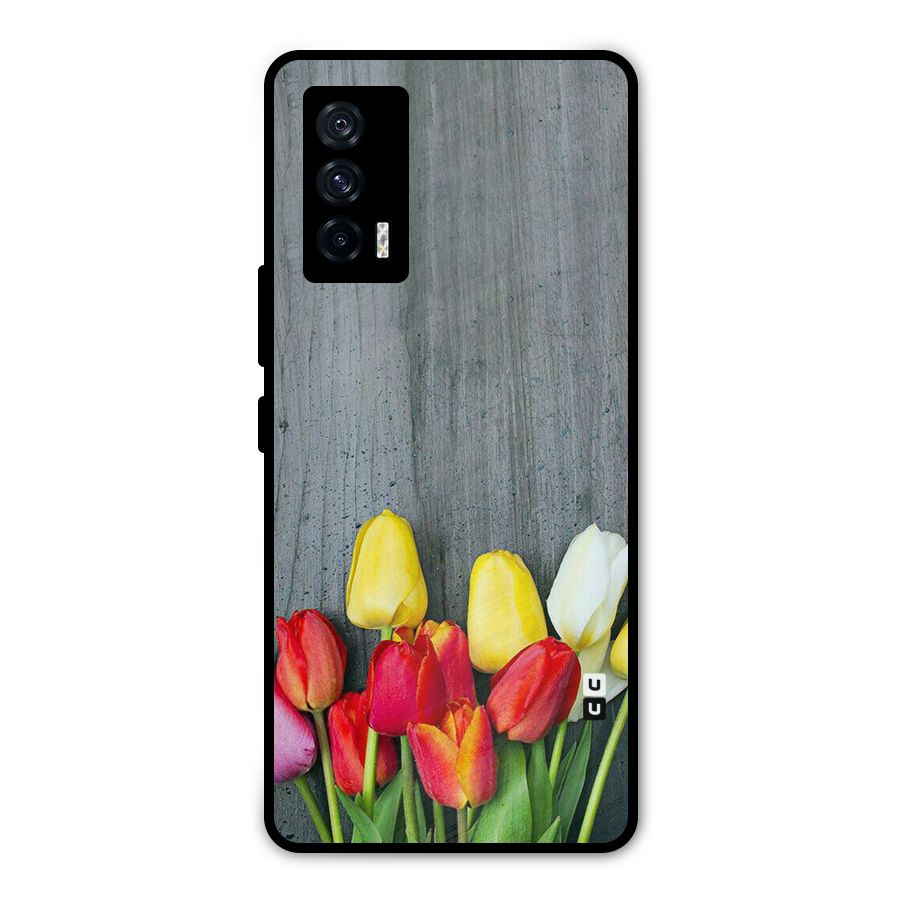Bloom Grey Metal Back Case for iQOO 7 5G