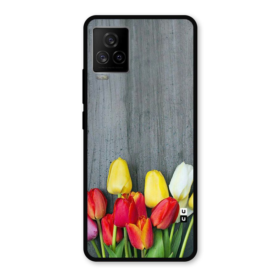 Bloom Grey Metal Back Case for iQOO 7 Legend 5G