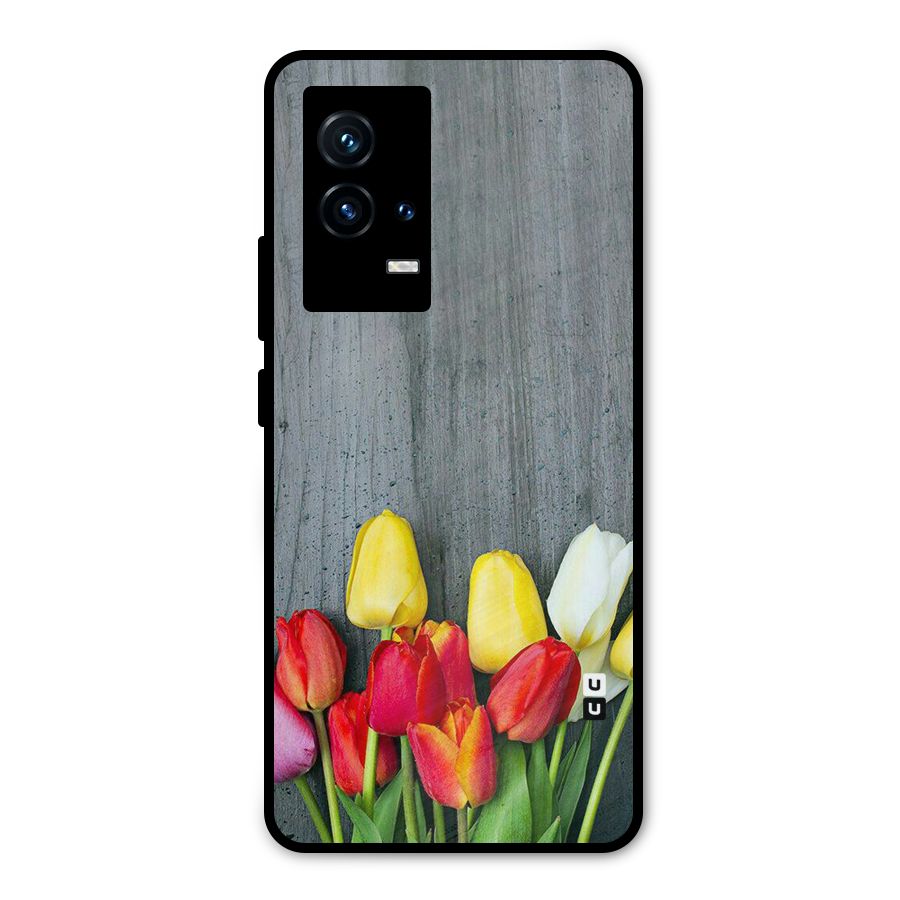 Bloom Grey Metal Back Case for iQOO 9 5G