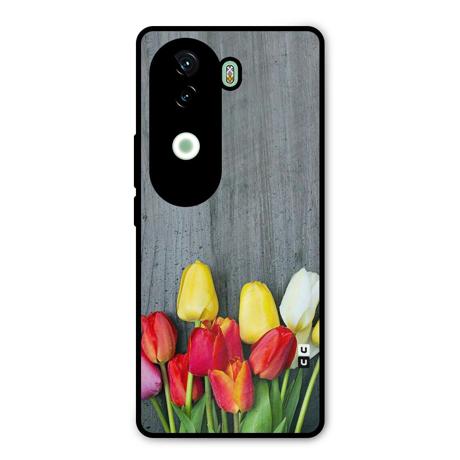 Bloom Grey Metal Back Case for iQOO Z9s