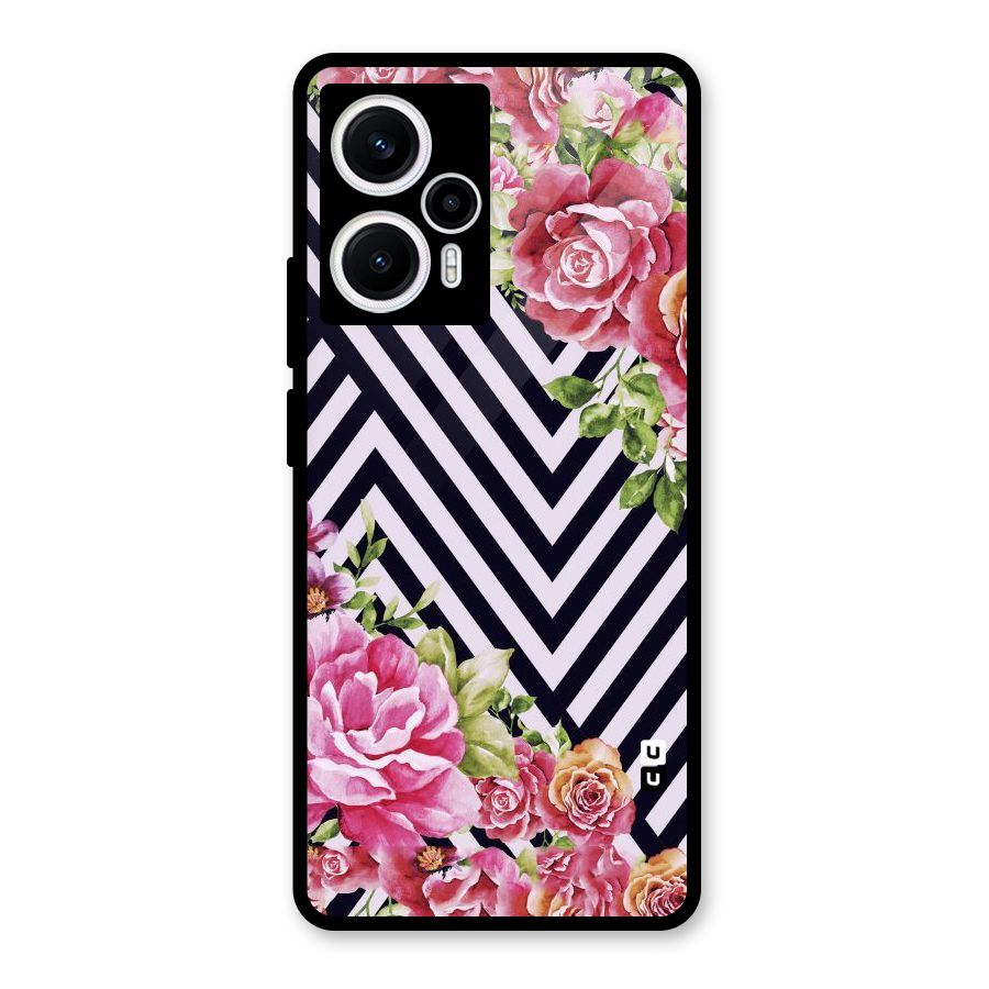Bloom Zig Zag Glass Back Case for Poco F5