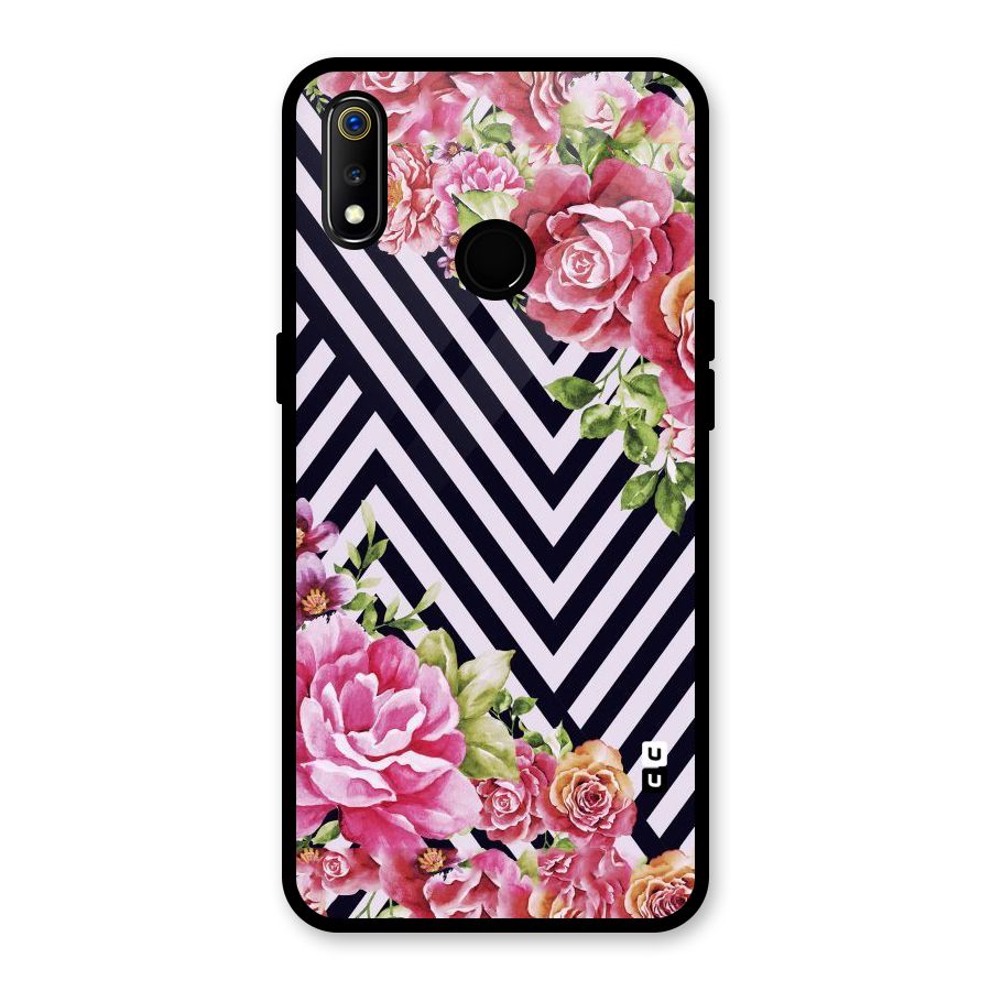 Bloom Zig Zag Glass Back Case for Realme 3i