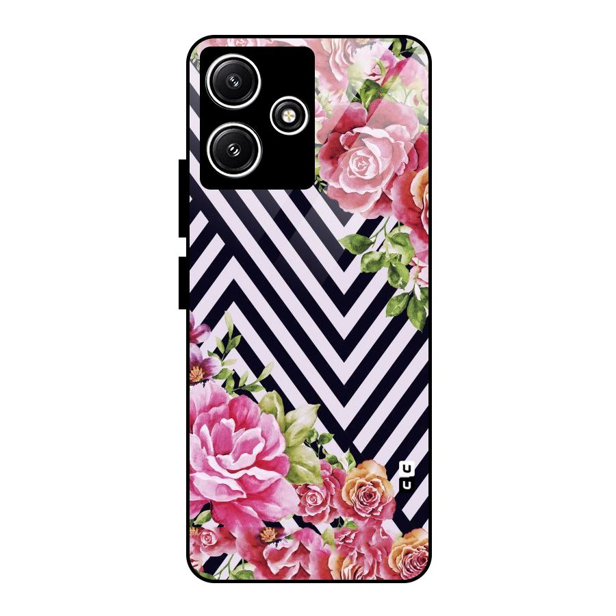 Bloom Zig Zag Glass Back Case for Redmi 12 5G