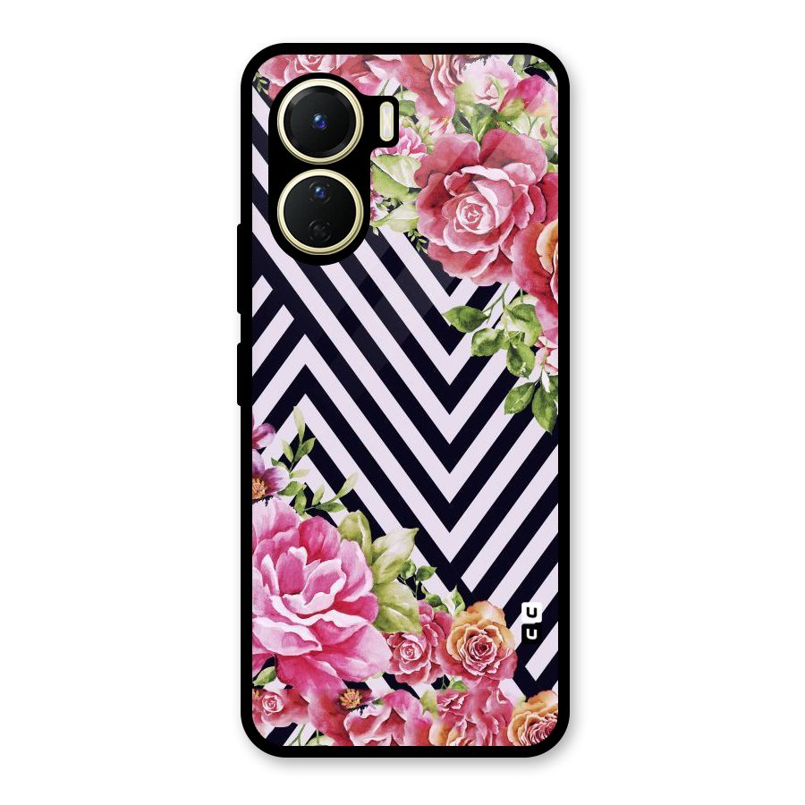 Bloom Zig Zag Glass Back Case for Vivo Y56