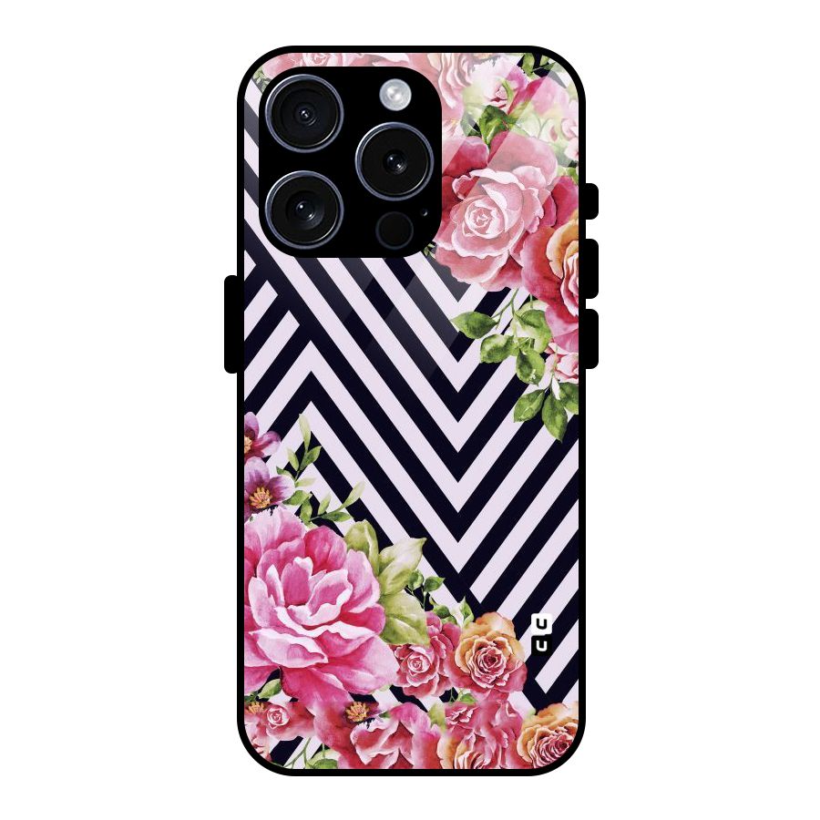 Bloom Zig Zag Glass Back Case for iPhone 15 Pro
