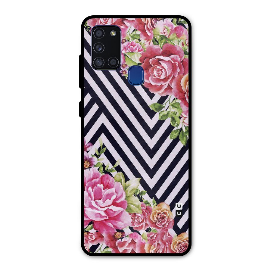 Bloom Zig Zag Metal Back Case for Galaxy A21s