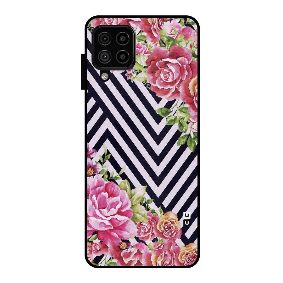 Bloom Zig Zag Metal Back Case for Galaxy A22 4G