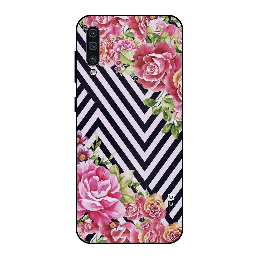 Bloom Zig Zag Metal Back Case for Galaxy A50