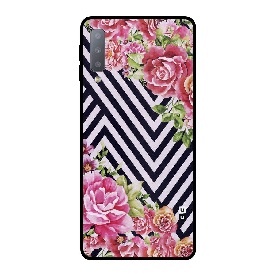 Bloom Zig Zag Metal Back Case for Galaxy A7 (2018)