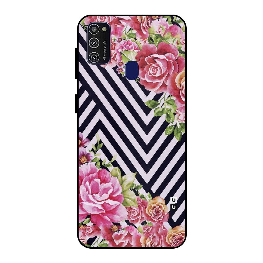 Bloom Zig Zag Metal Back Case for Galaxy M21