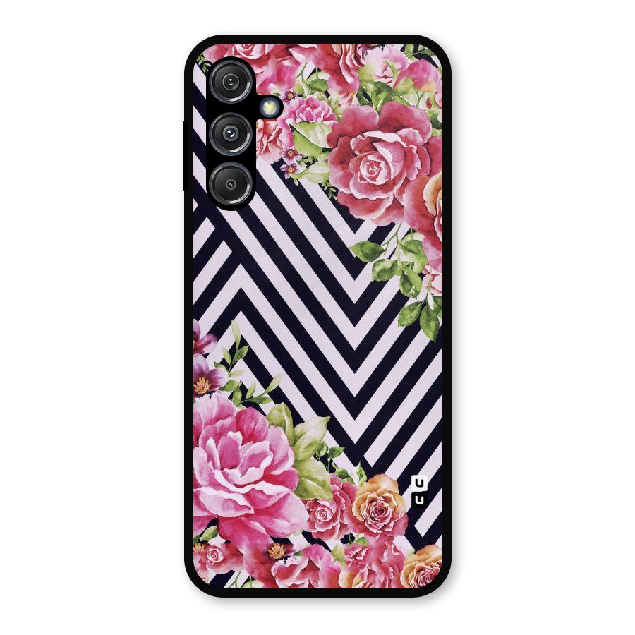 Bloom Zig Zag Metal Back Case for Galaxy M34 5G