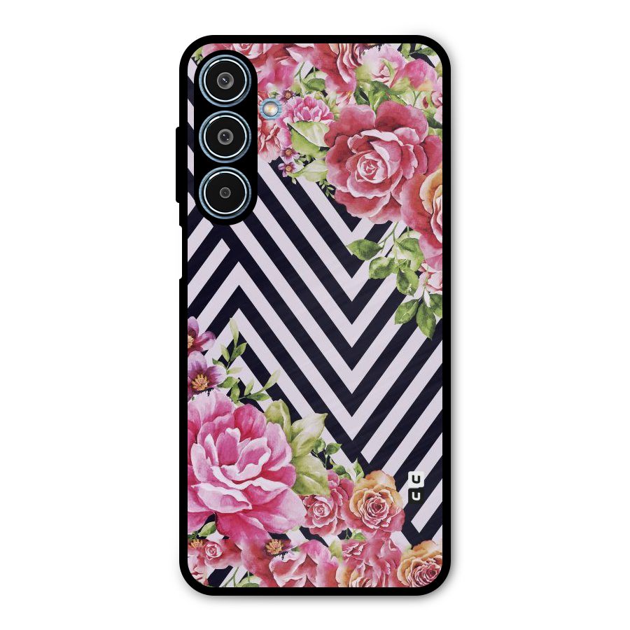 Bloom Zig Zag Metal Back Case for Galaxy M35