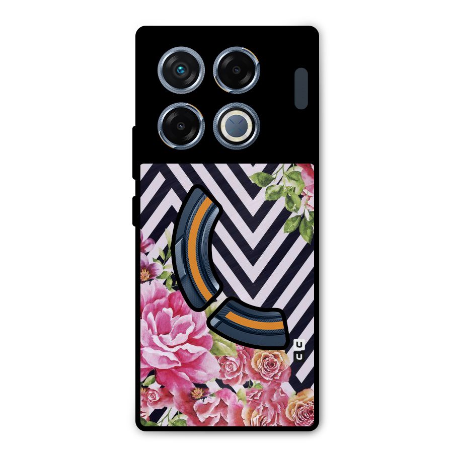 Bloom Zig Zag Metal Back Case for Infinix GT 20 Pro
