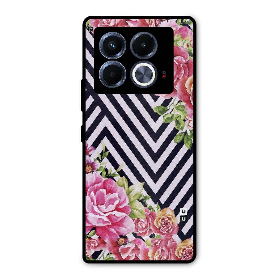 Bloom Zig Zag Metal Back Case for Infinix Note 40 5G