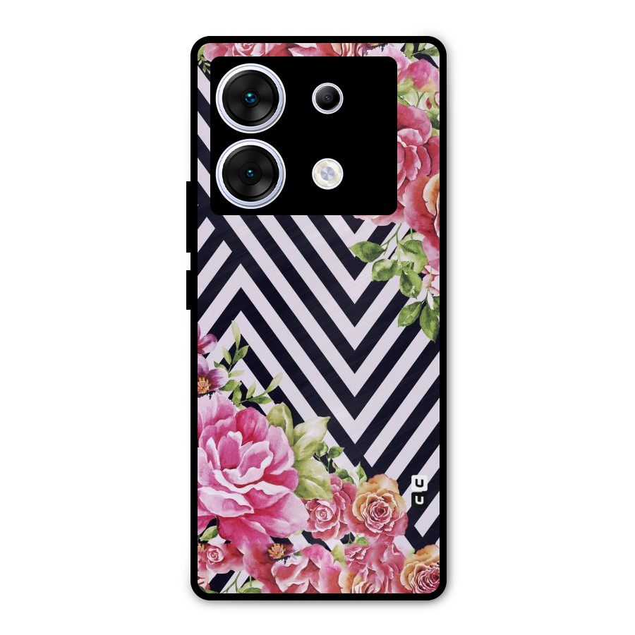 Bloom Zig Zag Metal Back Case for Infinix Zero 30 5G