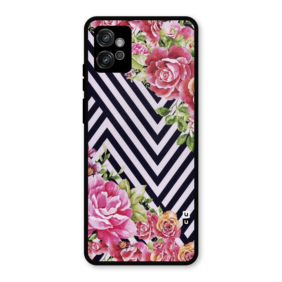 Bloom Zig Zag Metal Back Case for Moto G32