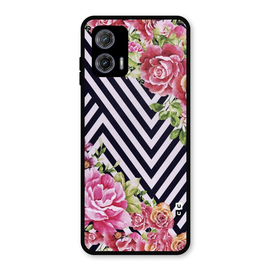 Bloom Zig Zag Metal Back Case for Moto G73