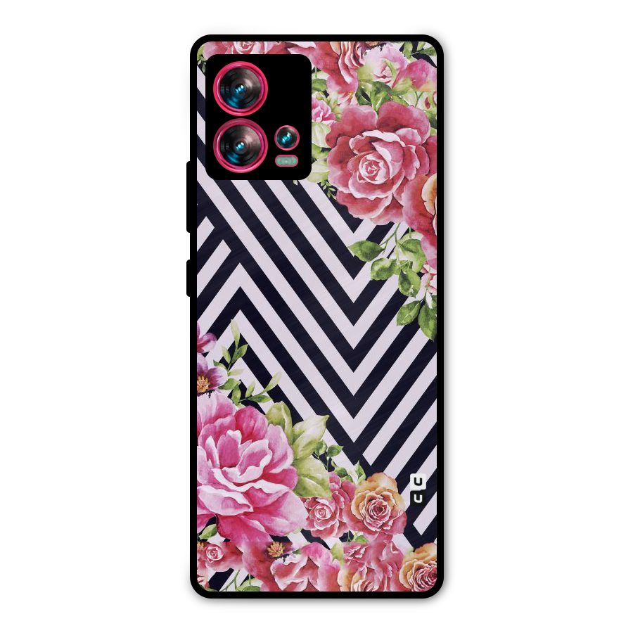 Bloom Zig Zag Metal Back Case for Motorola Edge 30 Fusion