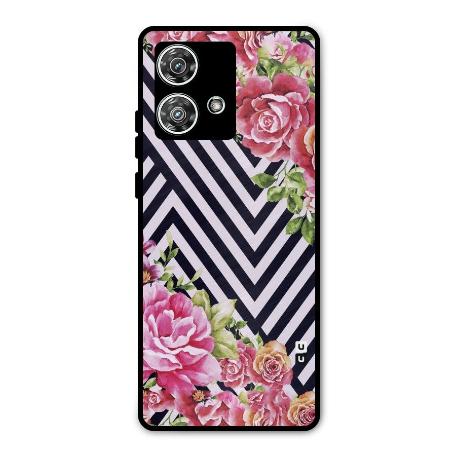 Bloom Zig Zag Metal Back Case for Motorola Edge 40 Neo