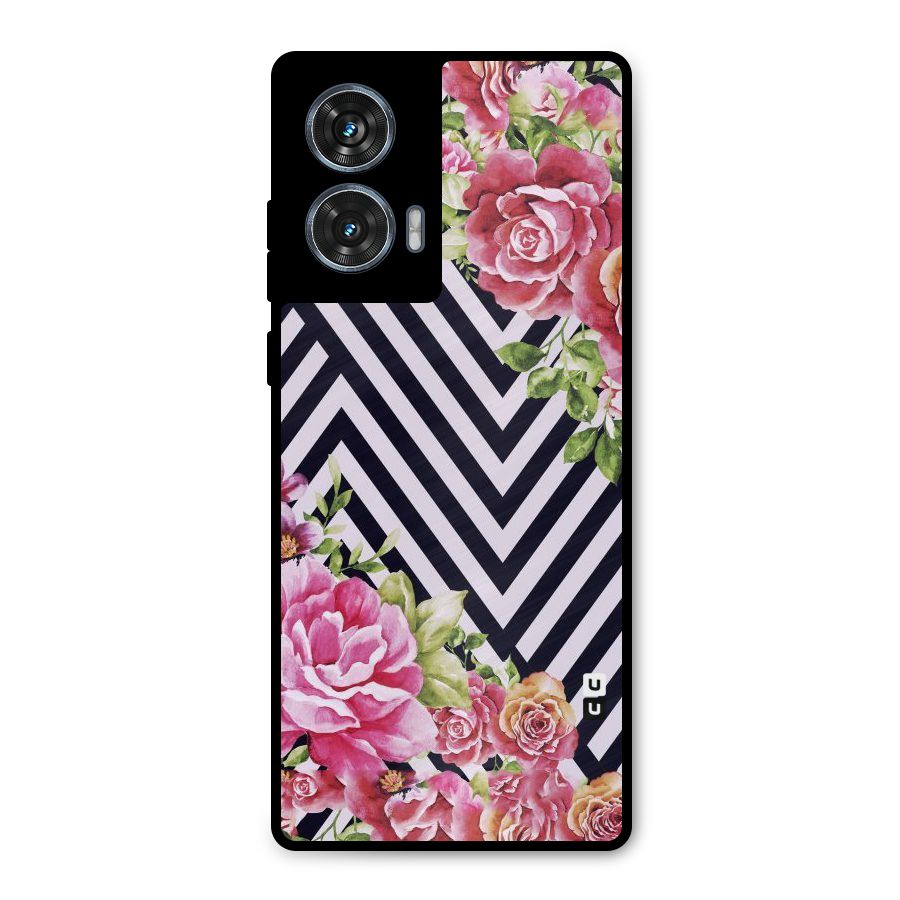 Bloom Zig Zag Metal Back Case for Motorola Edge 50 Fusion