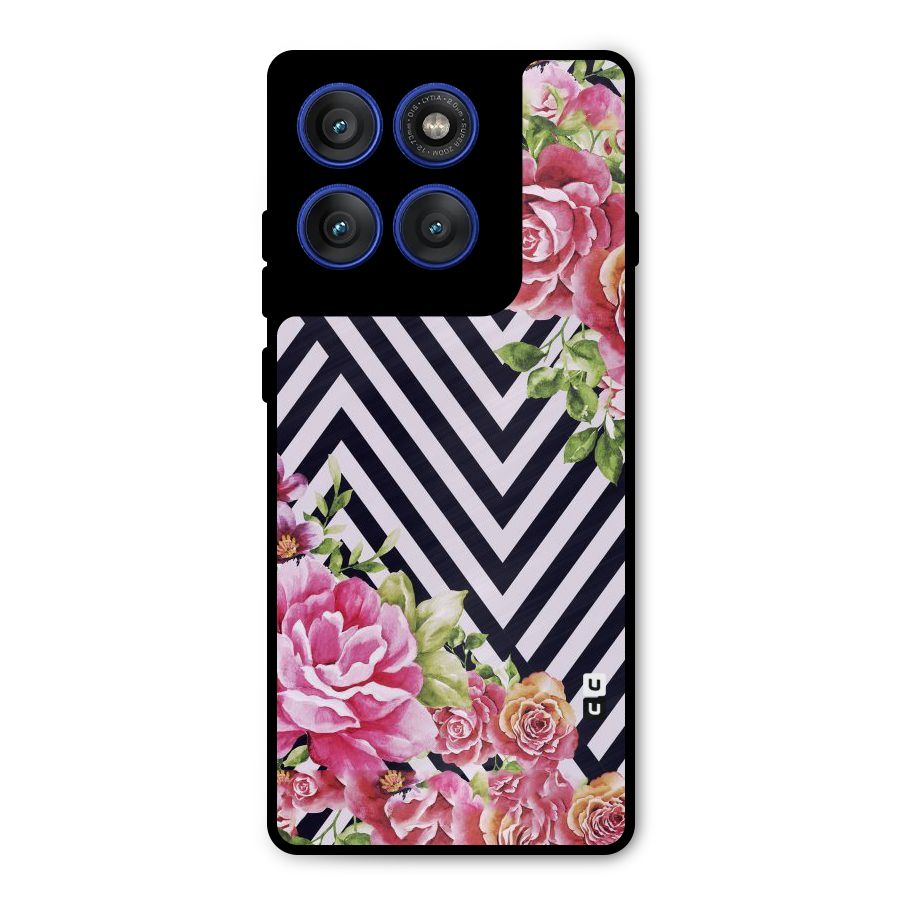 Bloom Zig Zag Metal Back Case for Motorola Edge 60 Pro