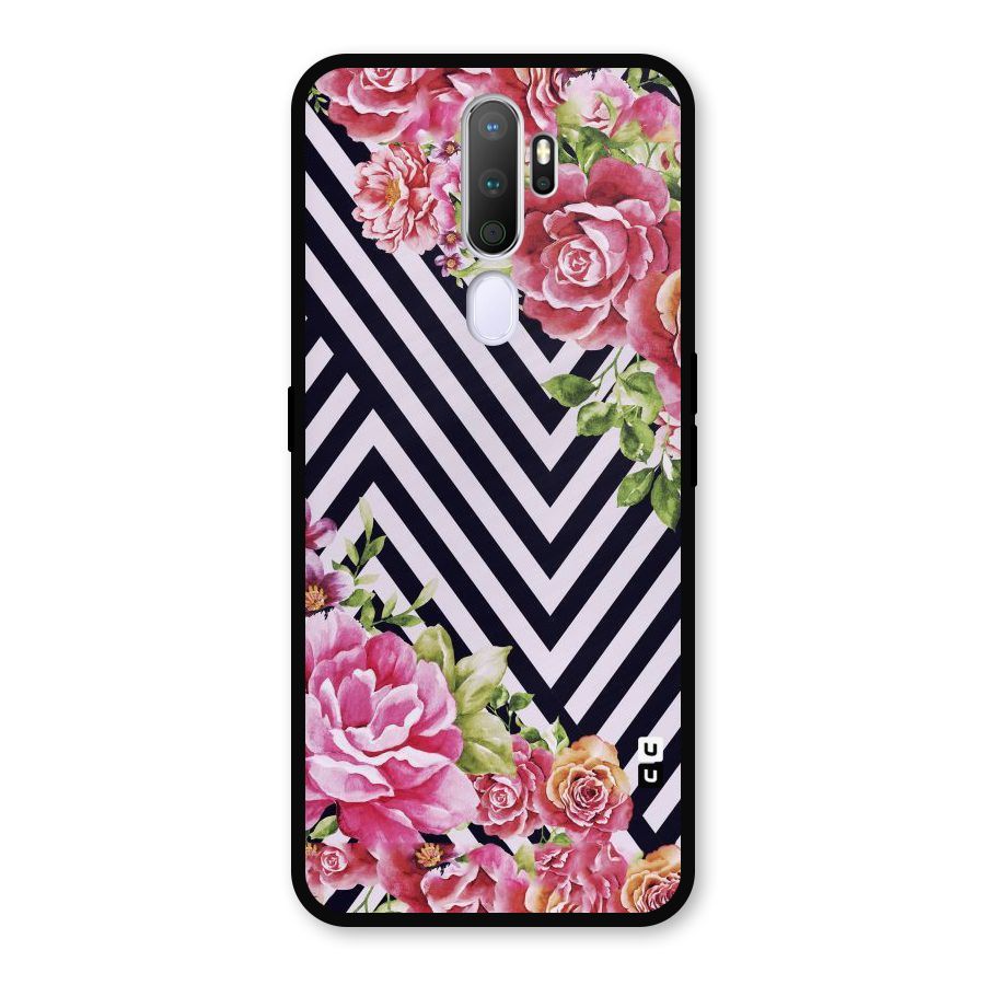 Bloom Zig Zag Metal Back Case for Oppo A9 (2020)